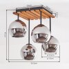 Koyoto plafoniera a sfere 4 luci E14, lampada da soffitto boho vintage