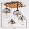 Koyoto plafoniera 4 luci E14, lampada da soffitto a sfere in stile vintage