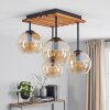 Koyoto lampada da soffitto 4 luci E14 con paralumi sferici, stile boho vintage