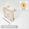 Plafoniera a sfere Gastor con 5 schermi ambrati e lamelle quadrate in stile boho