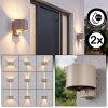 Tamarin LED applique da esterno con sensore di movimento per facciata, set da 2