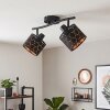Alsen plafoniera a 2 luci E14 con faretti da soffitto orientabili traforati