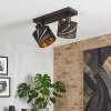 Alsen plafoniera con faretti orientabili a 2 luci E14, stile vintage retrò