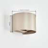 Applique LED Tamarin moderna cilindrica, set da 2, Up & Down, 3000 Kelvin bianco caldo, IP54