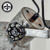 Hora lampada da terra industriale vintage 2 luci, 162 cm, faretti orientabili