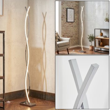 Velix lampada da terra LED moderna, piantana intrecciata da 143 cm