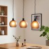 Lampadario a sospensione Nolen con 3 sfere in vetro grigio fumo, regolabile al montaggio