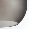 Lampadario a sospensione Nolen con 3 sfere in vetro grigio fumo, regolabile al montaggio