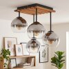 Koyoto plafoniera a 4 luci E14, lampada da soffitto a sfere boho vintage