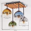 Koyoto plafoniera con sfere sospese, 4 luci E14, stile boho vintage