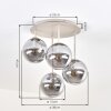 Gastor plafoniera a sfere 4 luci E14 ø 38 cm per soggiorno, stile vintage