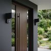 Applique da esterno Kingstown, set di 2 con sensore di movimento, forma rettangolare
