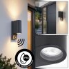 Kingstown applique da esterno con sensore di movimento, 2 luci GU10