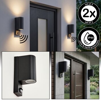 Kingstown applique da esterno con sensore di movimento moderna GU10, set da 2