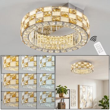 Seloria plafoniera LED da soffitto con telecomando Ø 40 cm, design rotondo moderno