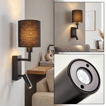 Turil applique LED da lettura con spot orientabile e interruttore, 3000 Kelvin