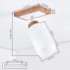 Plafoniera Alvorn orientabile E27, faretto da soffitto con paralume cilindrico