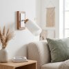 Alvorn applique da parete orientabile E27 con paralume cilindrico per camera da letto