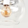 Plafoniera Koyoto in stile Boho con 5 sfere in vetro ambrato, chiaro e fumé