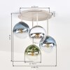 Gastor plafoniera a sfere rotonda, lampada da soffitto retrò a 4 luci