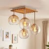 Koyoto plafoniera a 4 luci E14 con sfere, stile boho vintage moderno