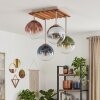 Gastor plafoniera a 4 luci E14 con sfere sospese, stile boho vintage