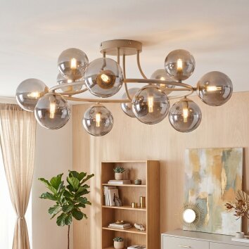 Chehalis plafoniera da soffitto a sfere 12 luci G9 ø 76 cm moderna per soggiorno