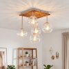 Koyoto plafoniera a 5 luci E14 con sfere scanalate, stile boho vintage