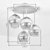 Koyoto plafoniera a sfere 4 luci con attacco E14, plafoniera rotonda ø 38 cm
