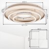 Melin plafoniera LED da soffitto, lampada da soffitto ad anelli, ø 51,1 cm