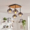 Koyoto plafoniera a 4 luci, lampada da soffitto con paralumi sferici boho
