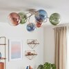 Plafoniera a sfera Chehalis moderna con 6 schermi in vetro colorato, ø 15 cm, G9