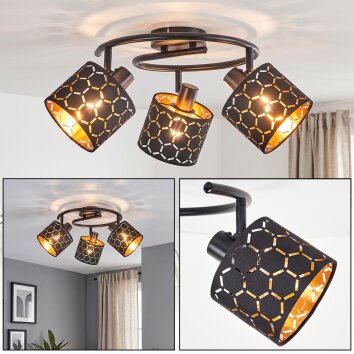 Alsen plafoniera con faretti orientabili, 3 luci, paralumi geometrici E14
