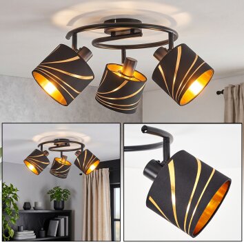 Alsen plafoniera 3 faretti orientabili E14, lampada da soffitto vintage