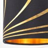 Faretto da soffitto moderno Alsen con 4 punti luce orientabili e paralumi oro e nero
