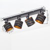 Faretto da soffitto Alsen, 4 paralumi oro e nero, faretti orientabili per corridoio e ingresso
