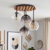 Koyoto plafoniera 4 luci E14 ø 39,5 cm con sfere scanalate, stile boho