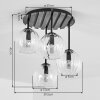 Koyoto plafoniera 4 luci E14 ø 39,5 cm con sfere scanalate, stile boho