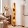 Lampada da terra Sernadelo in legno con pannelli curvi, stile boho, écru, E27