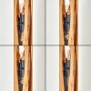 Lampada da terra Sernadelo in legno con pannelli curvi, stile boho, écru, E27