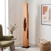Lampada da terra Sernadelo in stile boho, 4 punti luce e intagli decorativi écru