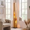 Lampada da terra Sernadelo in stile boho, 4 punti luce e intagli decorativi écru