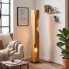 Lampada da terra Sernadelo in legno écru con intagli organici, stile Boho Style