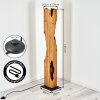 Lampada da terra Sernadelo in legno écru con intagli organici, stile Boho Style