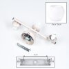 Applique da parete Koyoto moderna con 3 sfere in vetro bianco disposte a grappolo