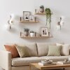 Applique da parete moderne Koyoto, set da 2 con tre sfere in vetro bianco verticali