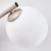 Applique da parete moderne Koyoto, set da 2 con tre sfere in vetro bianco verticali