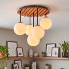 Plafoniera a sfere Boho Gastor a grappolo con 5 schermi bianchi, ø 15 cm