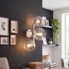 Moderna applique a 3 luci Koyoto con sfere in vetro chiaro trasparente