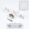 Moderna applique a 3 luci Koyoto con sfere in vetro chiaro trasparente